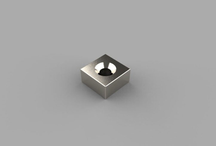烧结钕铁硼方形沉孔（螺丝孔）磁铁